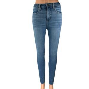 American Eagle Next Level Stretch Women's Blue Medium Wash Skinny Denim Jeans 2